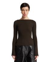 Brown Rib Knit Sweater - Women's clothing | PLP | dAgency