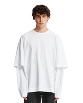 White Double Sleeve Sweatshirt - DARKPARK MEN | PLP | dAgency