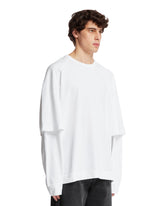 White Double Sleeve Sweatshirt | PDP | dAgency