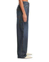 Blue Pinstriped Jeans | PDP | dAgency