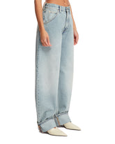 Blue Khris Barrel Jeans | PDP | dAgency