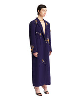 Purple Embellished Long Coat | PDP | dAgency
