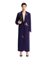 Purple Embellished Long Coat | PDP | dAgency