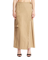 Beige Maxi Overlapping Skirt - Women's clothing | PLP | dAgency