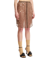 Green Striped Sequin Skirt | PDP | dAgency