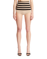 Beige Striped Culottes - Women's shorts | PLP | dAgency
