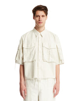 White Overdyed Cotton Shirt - DRIES VAN NOTEN MEN | PLP | dAgency