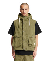 Green Ripstop Hooded Vest - Men's clothing | PLP | dAgency