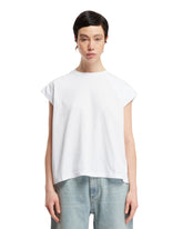 White Cap Sleeves T-Shirt - EZR | PLP | dAgency