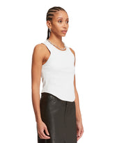 White Leather Tank Top | PDP | dAgency