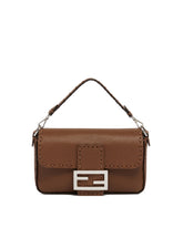 Brown Leather Baguette Mini Bag - Women's shoulder bags | PLP | dAgency