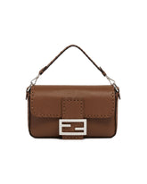 Brown Leather Baguette Mini Bag | PDP | dAgency