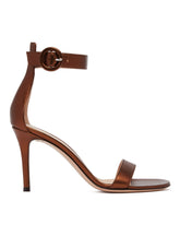 Brown Portofino 85 Sandals - GIANVITO ROSSI WOMEN | PLP | dAgency