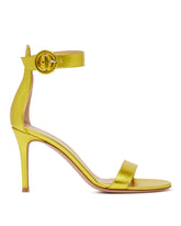Yellow Portofino 85 Sandals - GIANVITO ROSSI WOMEN | PLP | dAgency