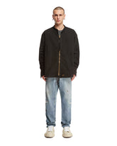 Black Mandarin Collar Jacket - GREG LAUREN | PLP | dAgency