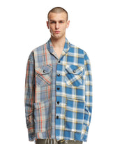 Blue Patchwork Checkered Shirt - Men's shirts | PLP | dAgency