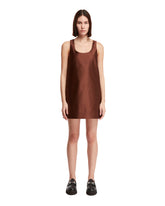 Brown Silk Mini Dress | GUCCI | All | dAgency