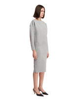 Gray Wool Midi Dress | PDP | dAgency