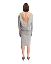 Gray Wool Midi Dress | PDP | dAgency