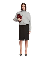 Black Wool Midi Skirt | PDP | dAgency