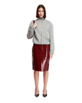 Red GG Leather Midi Skirt - Women's skirts | PLP | dAgency