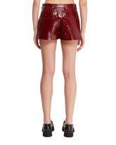 Red GG Leather Shorts | PDP | dAgency