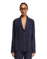 Blue Linen Blazer - Women's clothing | PLP | dAgency