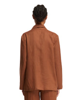 Light Brown Linen Blazer | PDP | dAgency