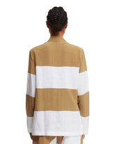 Striped Silk Blazer | PDP | dAgency