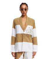 Striped Silk Blazer - Women's clothing | PLP | dAgency