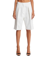 White Tailored Bermuda Shorts - Women's clothing | PLP | dAgency
