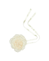 Beige Velvet Posy Ribbon Tie - New arrivals women's accessories | PLP | dAgency