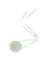 Green Velvet Posy Ribbon Tie - Women's accessories | PLP | dAgency