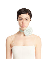 Green Velvet Posy Ribbon Tie - Women's accessories | PLP | dAgency