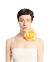 Yellow Velvet Posy Ribbon Tie - Women's accessories | PLP | dAgency