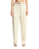White Belted Pants - Women's trousers | PLP | dAgency