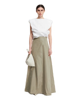 Beige Long Flared Skirt - new arrivals women's clothing | PLP | dAgency