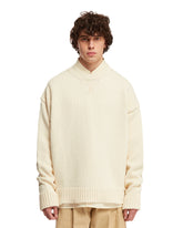 White Crewneck Sweater - Men's knitwear | PLP | dAgency
