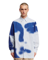 Camicia A Righe Blu Con Stampa - KIDSUPER MEN | PLP | dAgency