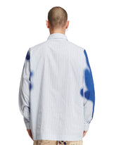Blue Stripe Blurry Face Shirt | PDP | dAgency