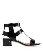 Black Leather Dippo Sandals | PDP | dAgency