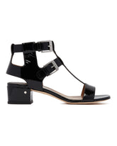 Black Leather Dippo Sandals | PDP | dAgency