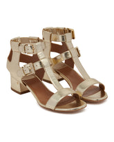 Golden Leather Dippo Sandals - LAURENCE DACADE | PLP | dAgency