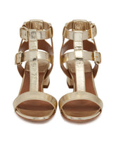 Golden Leather Dippo Sandals | PDP | dAgency