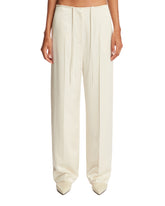 White Drawstrings Trousers - Women's clothing | PLP | dAgency