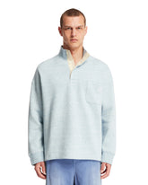 Blue High Neck Sweatshirt - Men | PLP | dAgency