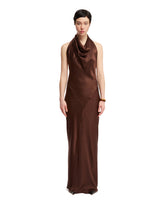 Brown Silk Scarf Dress - Loewe women | PLP | dAgency