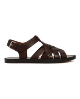 Brown Intertwined Sandals | PDP | dAgency