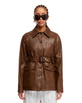Brown Belted Jacket - Women's clothing | PLP | dAgency