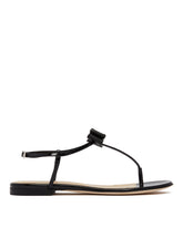 Black Bow Flat Sandals - MACH & MACH | PLP | dAgency